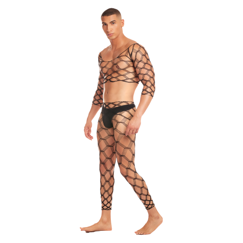 Czarny 3 częściowy zestaw tęczowy Party Future Mode - Czarny, L/XL - Sklep erotyczny Intymnosc24.pl