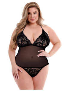 BACI ECO LACE AND MESH TEDDY BLACK, QS