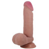 PRETTY LOVE - SERIA SLIDING SKIN REALISTYCZNY DILDO Z PRZYSSAWKA CIALO PRZESUWANE 20,5 CM