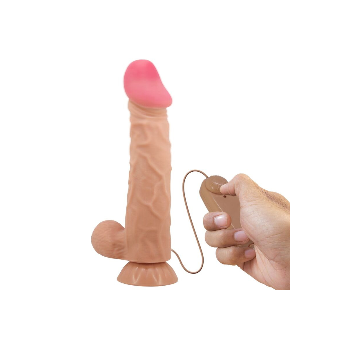 PRETTY LOVE - SERIA SLIDING SKIN REALISTYCZNY DILDO Z ZDALNE STEROWANIE PRZYSSAWKA 24 CM