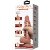 PRETTY LOVE - SERIA SLIDING SKIN REALISTYCZNY DILDO Z PRZYSsawkA BRAZOWEJ SKÓRY PRZESUWANEJ 21,8 CM