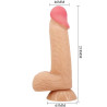 PRETTY LOVE - SERIA SLIDING SKIN REALISTYCZNY DILDO Z PRZYSsawkA 20,6 CM