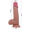 PRETTY LOVE - SERIA SLIDING SKIN REALISTYCZNY DILDO Z PRZYSsawkA BRAZOWEJ SKÓRY PRZESUWANEJ 20,6 CM