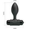 PRETTY LOVE - VIBRA BUTT 10 WIBRACJI ANAL PLUG CZARNY