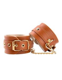 BLAZE ELITE HAND CUFFS COGNAC VEGAN LEATHER 2