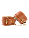 BLAZE ELITE HAND CUFFS COGNAC VEGAN LEATHER
