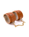 BLAZE ELITE HAND CUFFS COGNAC VEGAN LEATHER