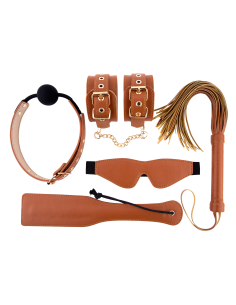 BLAZE ELITE BDSM SET COGNAC VEGAN LEATHER 2