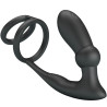 PRETTY LOVE - EMONI PENIS RING + ANAL PLUG 12 WIBRACJI CZARNY