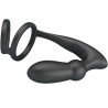 PRETTY LOVE - EMONI PENIS RING + ANAL PLUG 12 WIBRACJI CZARNY