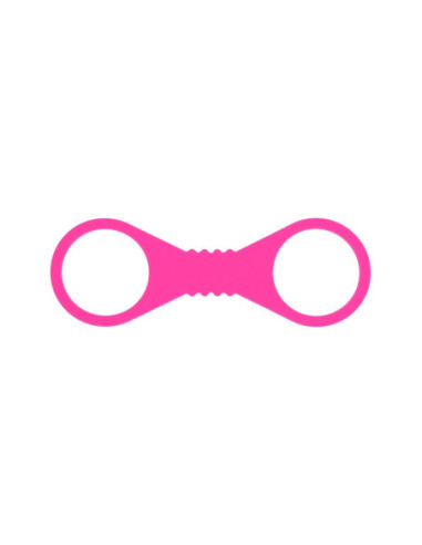 SPORTSHEETS LARGE HOT PINK SILICONE CUFFS