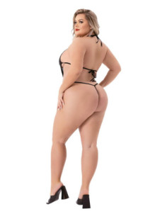 CRISS CROSS WETLOOK TEDDY BLACK, QS 2