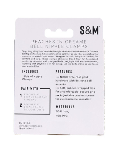 PEACHES N CREAME BELL NIPPLE CLAMPS
