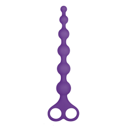 NMC 8 INCH RIBBED SILICONE ANAL BEADS PURPLE