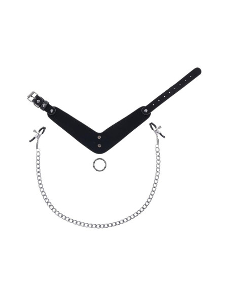 SPORTSHEETS VELVET NOIR COLLAR & REMOVABLE CLAMPS