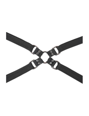 SPORTSHEETS VELVET NOIR ADJUSTABLE HOG TIE & CUFF SET