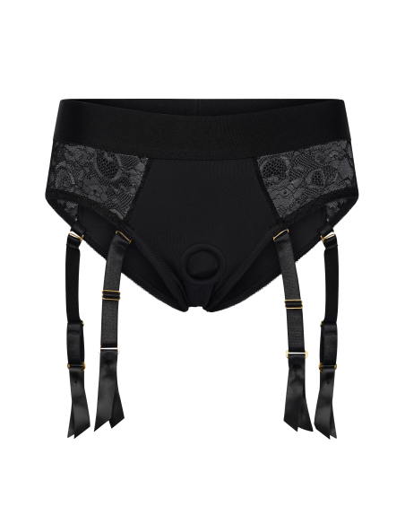 BOLD. REVA STRAP-ON GARTER BRIEF WITH DILDO, XL
