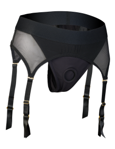 BOLD. VAIL STRAP-ON GARTER THONG WITH DILDO, XXL 2