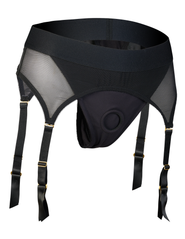 BOLD. VAIL STRAP-ON GARTER THONG WITH DILDO, XXL