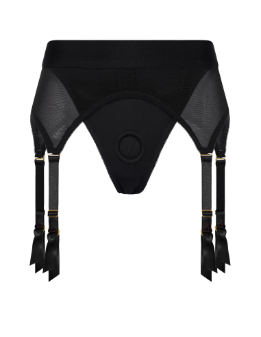 BOLD. VAIL STRAP-ON GARTER THONG WITH DILDO, XXL