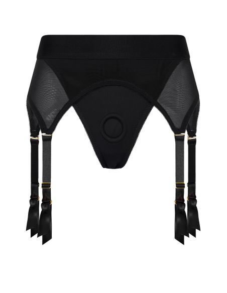 BOLD. VAIL STRAP-ON GARTER THONG WITH DILDO, XXL