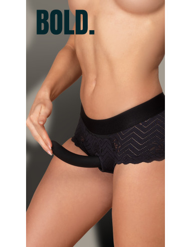 BOLD. PHOENIX STRAP-ON HIPSTER WITH DILDO, L