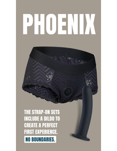 BOLD. PHOENIX STRAP-ON HIPSTER WITH DILDO, S