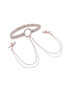 PEACHES ‘N CREAME COLLAR WITH NIPPLE CLAMPS 2