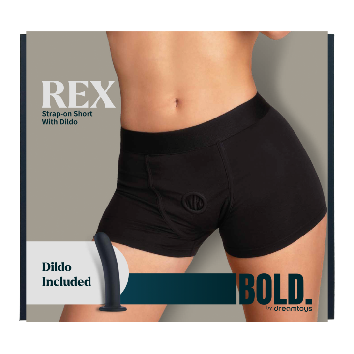BOLD. REX STRAP-ON SHORT WITH DILDO, M