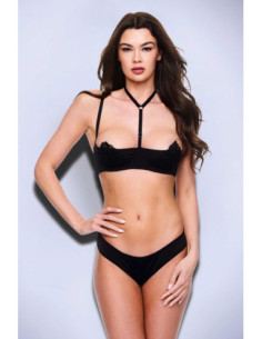 Dwuczęściowy zestaw Sexy Quarter Cup Bra amp G-String 2