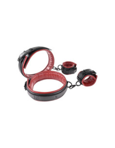 SPORTSHEETS SAFFRON THIGH AND WRIST CUF SET BLACK