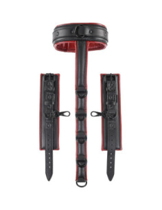 SPORTSHEETS SAFFRON NECK AND WRIST RESTRAINT BLACK 2