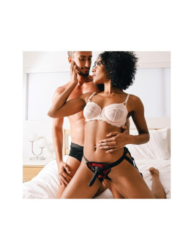 SPORTSHEETS SAFFRON SILICONE PEGGING KIT RED