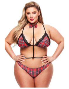 TEACHERS PET 3PC BADDIE SCHOOLGIRL SET TARTAN, QS