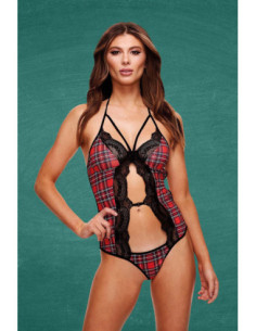 TEACHERS PET SCHOOLGIRL PEEK-A-BOO TEDDY RED, S/M