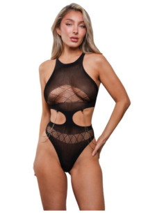 NOTHING ON YOU SEAMLESS CUT-OUT TEDDY BLACK, OS