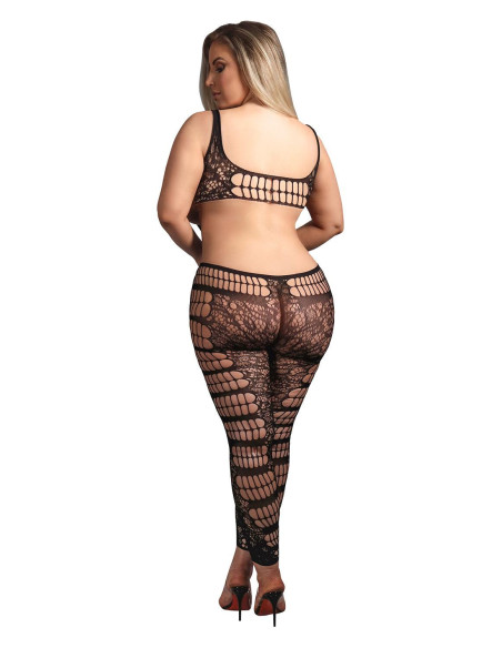 CHASE THE FEELING BODYSTOCKING WITH CUT-OUT BODICE BLACK, QS