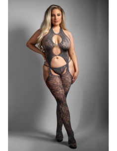 WORTH THE WAIT FISHNET BODYSTOCKING & G-STRING PANTY GREY, QS 2