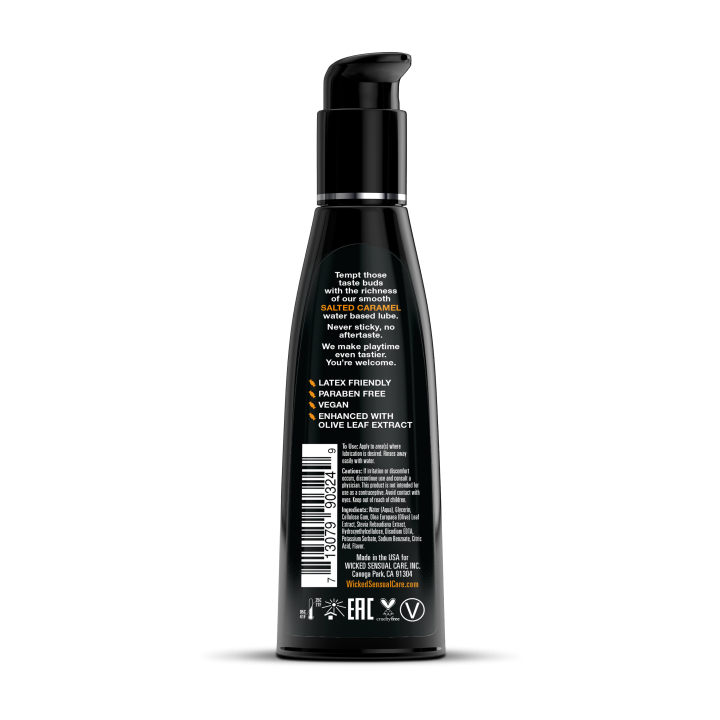 WICKED AQUA SALTED CARAMEL FLAVORED LUBRICANT 120ML