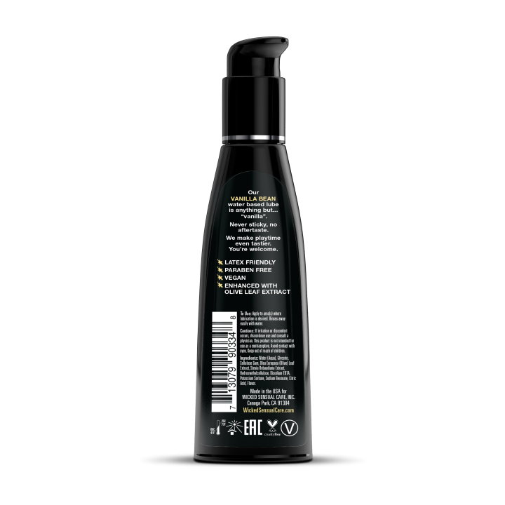 WICKED AQUA VANILLA BEAN FLAVORED LUBRICANT 120ML
