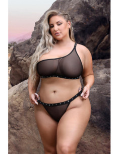 BAD BITCH BLING BRALETTE & BIKINI PANTY BLACK, QS 2