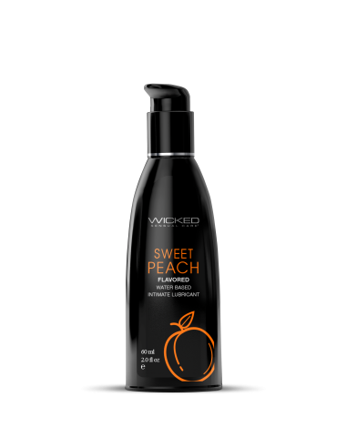 Lubrykant Wicked Aqua Sweet Peach Flavored - 60 ml - Sklep erotyczny Intymnosc24.pl