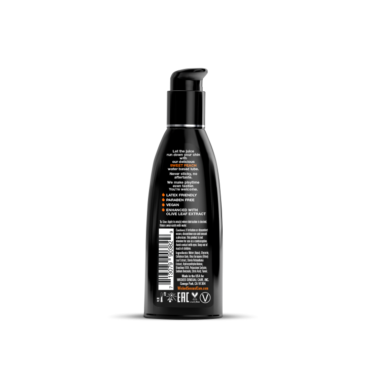 WICKED AQUA SWEET PEACH FLAVORED LUBRICANT 60ML