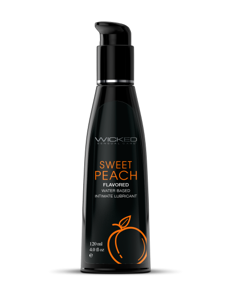 WICKED AQUA SWEET PEACH FLAVORED LUBRICANT 120ML