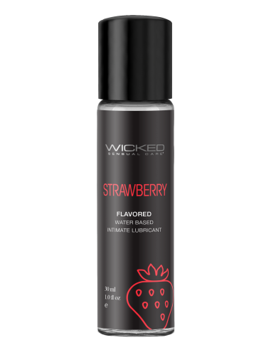 WICKED AQUA STRAWBERRY FLAVORED LUBRICANT 30ML - Sklep erotyczny Intymnosc24.pl