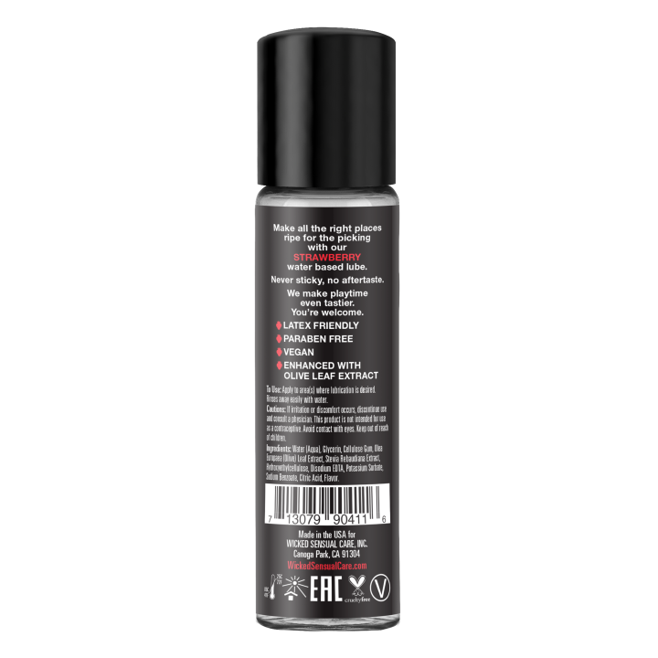 WICKED AQUA STRAWBERRY FLAVORED LUBRICANT 30ML