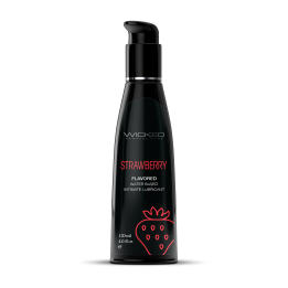 WICKED AQUA STRAWBERRY FLAVORED LUBRICANT 120ML