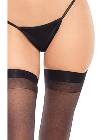 SHEER THIGH HIGHS BLACK, OS