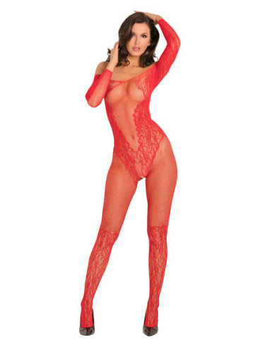 MAKE YOU MELT BODYSTOCKING RED, OS