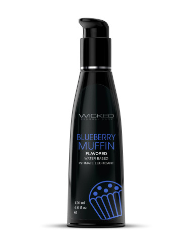 Lubrykant na bazie wody Wicked Aqua Blueberry Muffin 120 ml - Sklep erotyczny Intymnosc24.pl